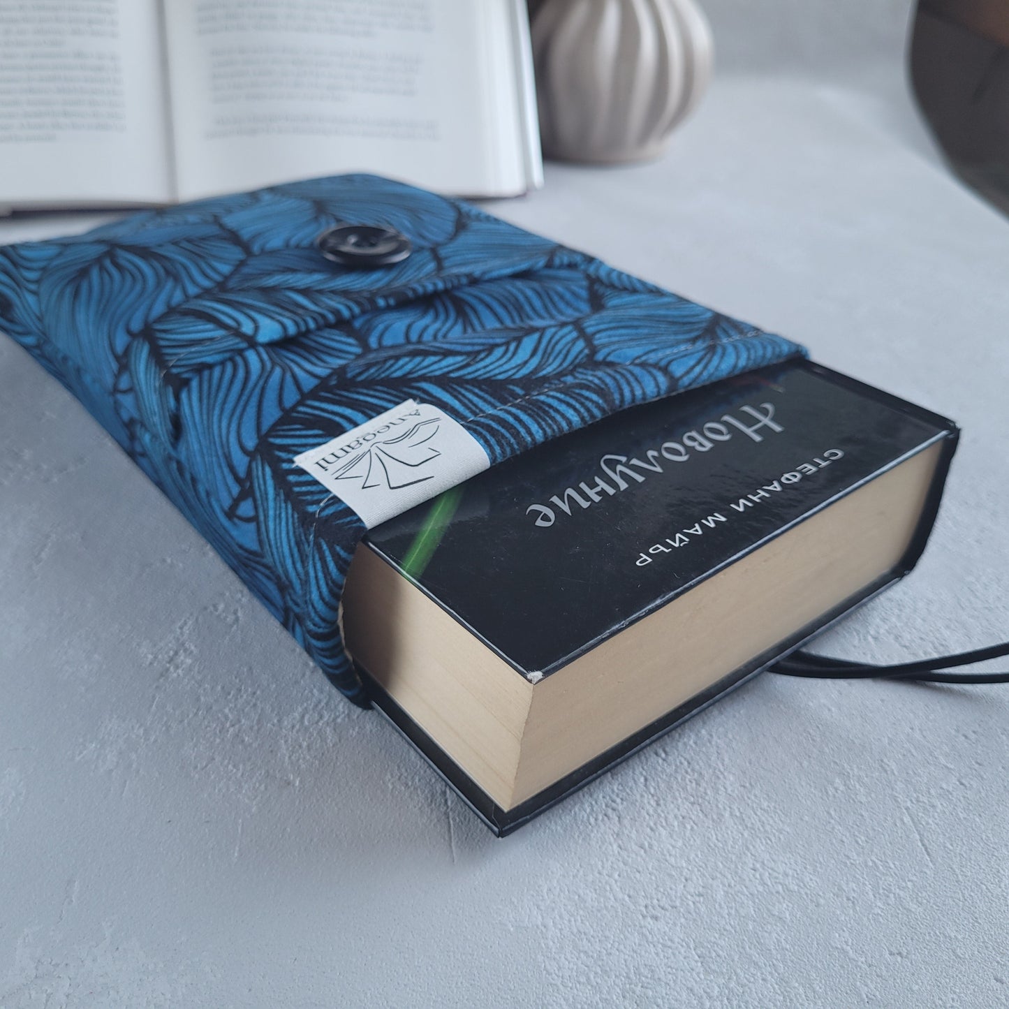 Tasca porta libri "Blu elegante"