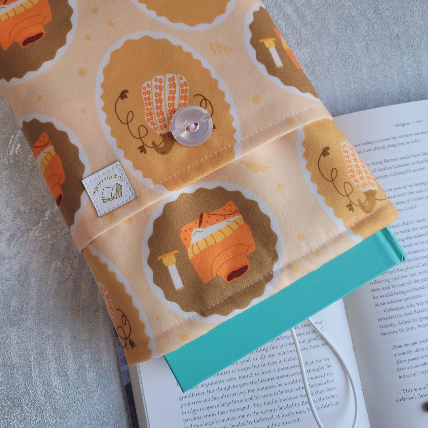 Book sleeve " Cozy " Viaggare coi libri