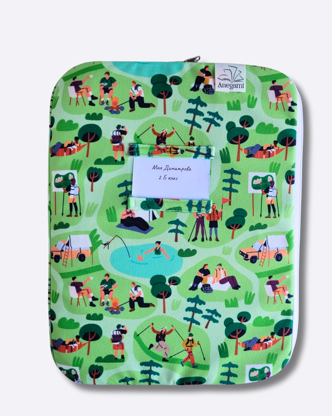 Папка за учебници от текстил „Горско приключение“