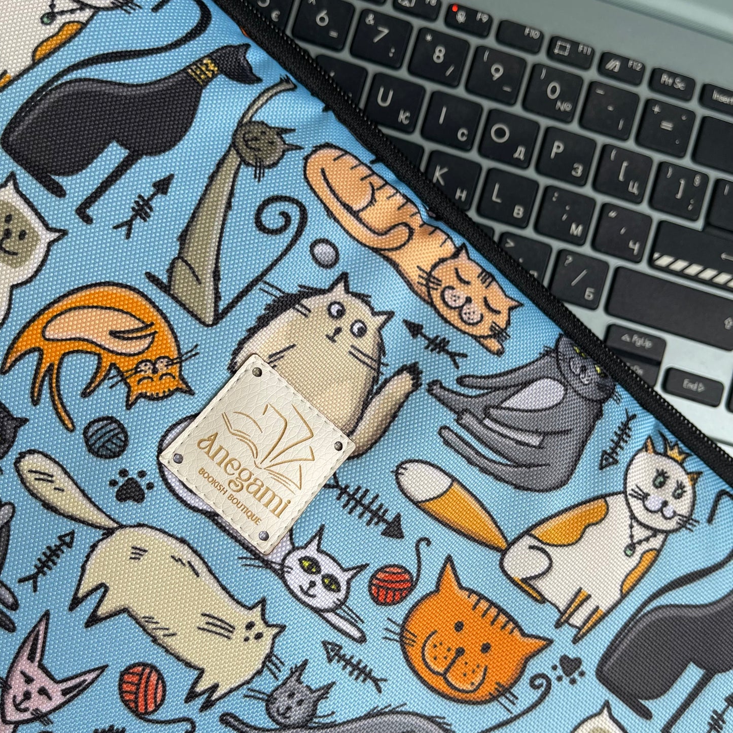 Husă pentru laptop „Pisici stupide”