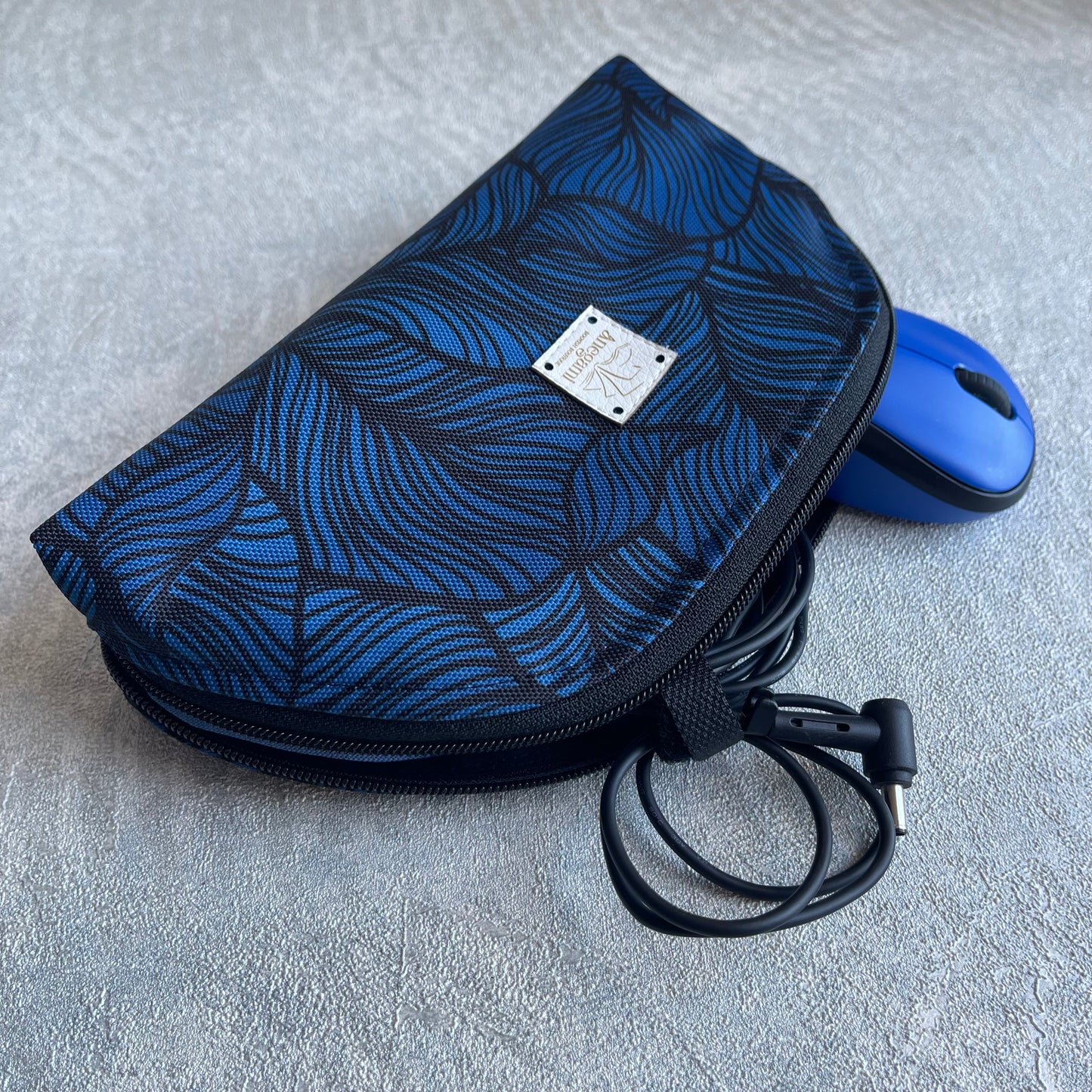 Încărcător și husă pentru mouse „Albastru elegant”