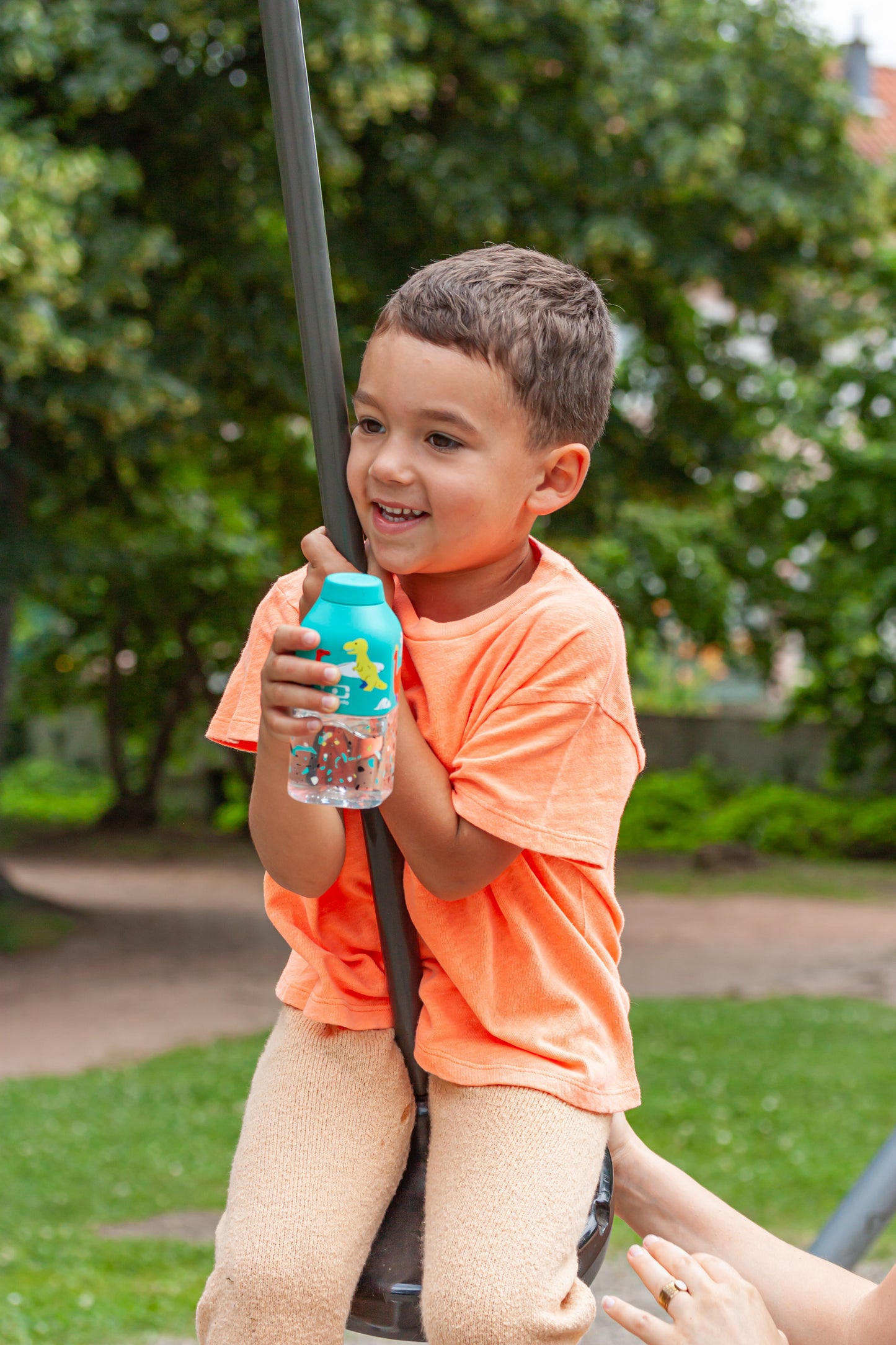 Детска бутилка за вода 330 мл Positive S Dino