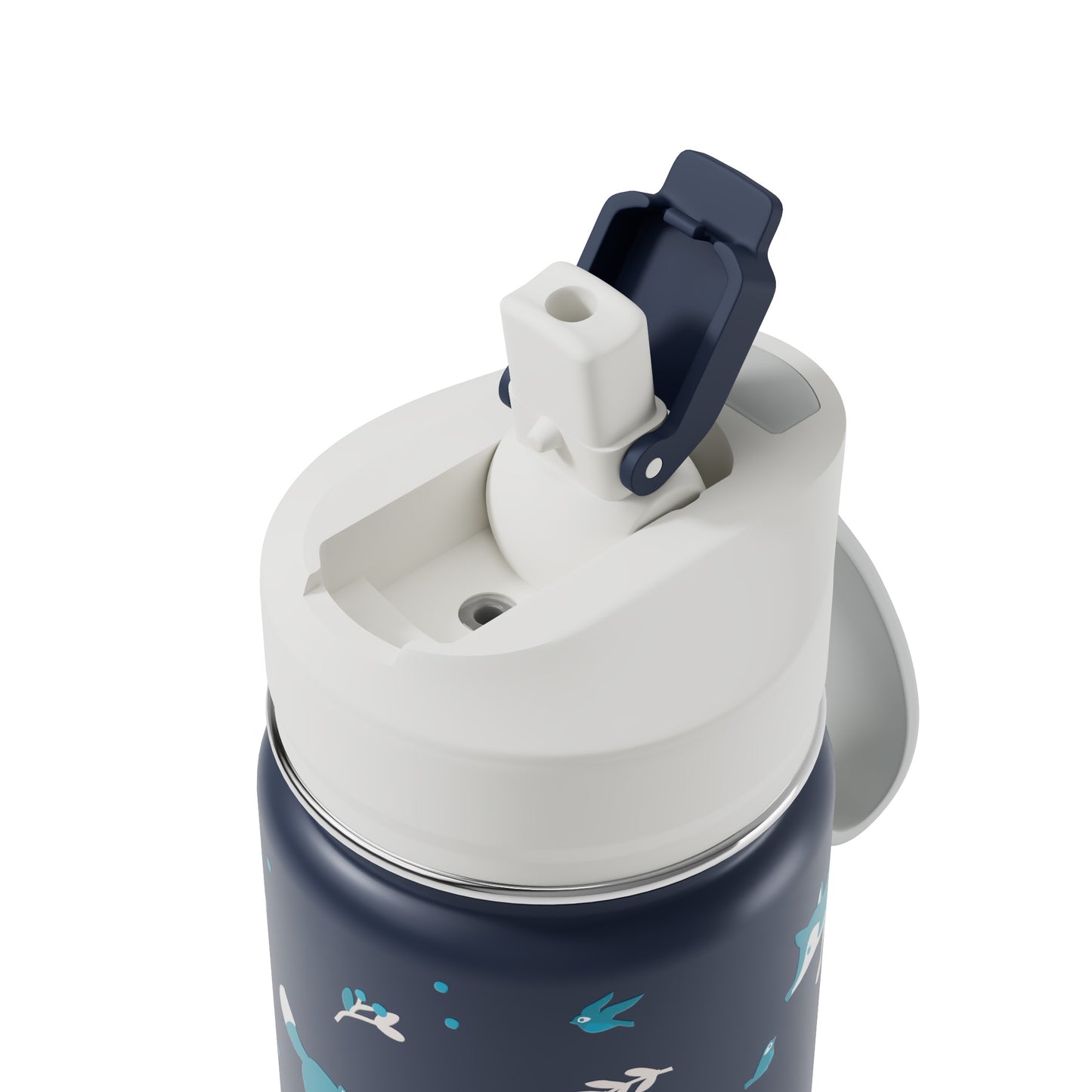 Детска 2-в-1 бутилка за напитки и хапване Twisty Wolf