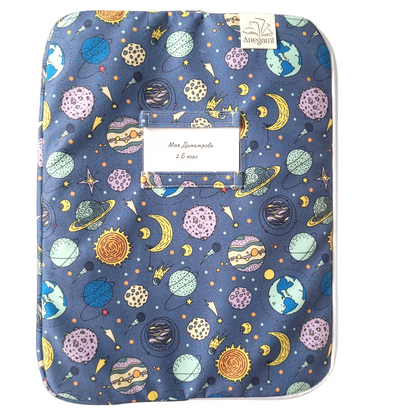 Dosar pentru manuale textile „Planete”