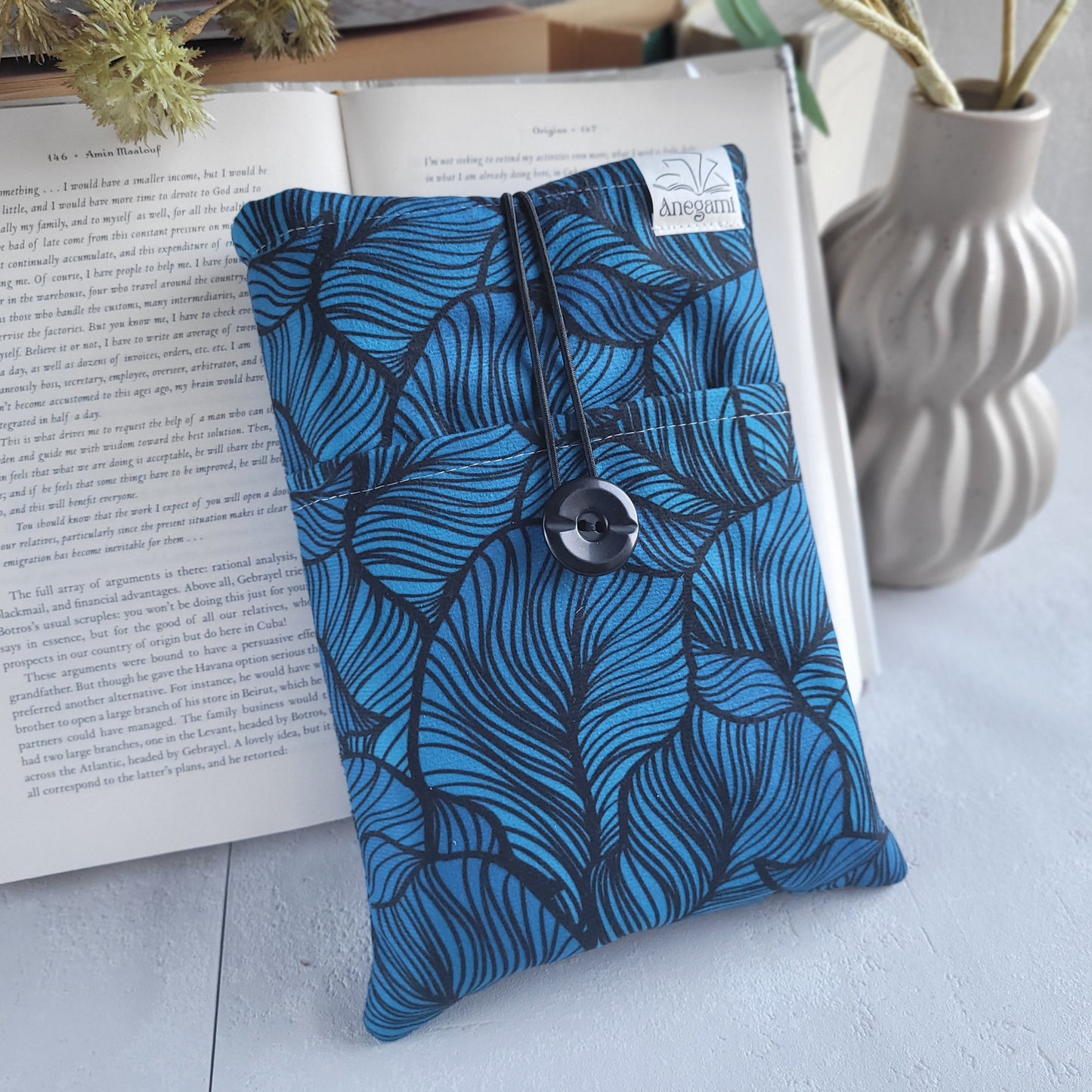 Tasca porta libri "Blu elegante"