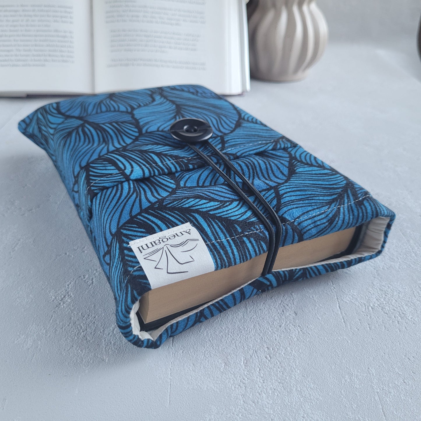 Tasca porta libri "Blu elegante"