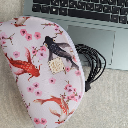 Cable and Mouse Pouch “Koi Fish”