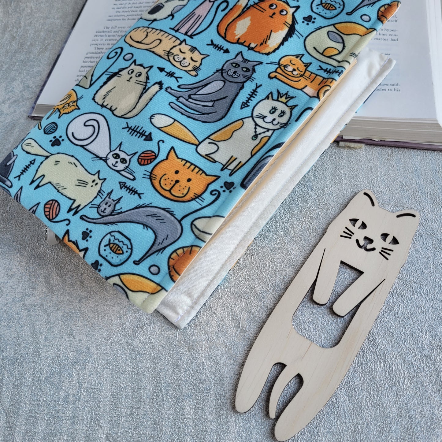 Комплект подвързия и книгоразделител" Котка"