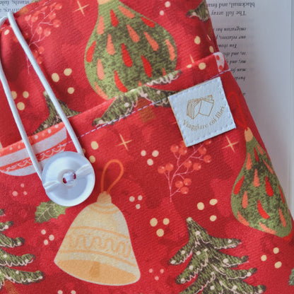 Book sleeve " Natalizia " Viaggare coi libri