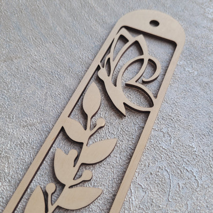 Book sleeve e segnalibro in legno " Montagna " Viaggare coi libri