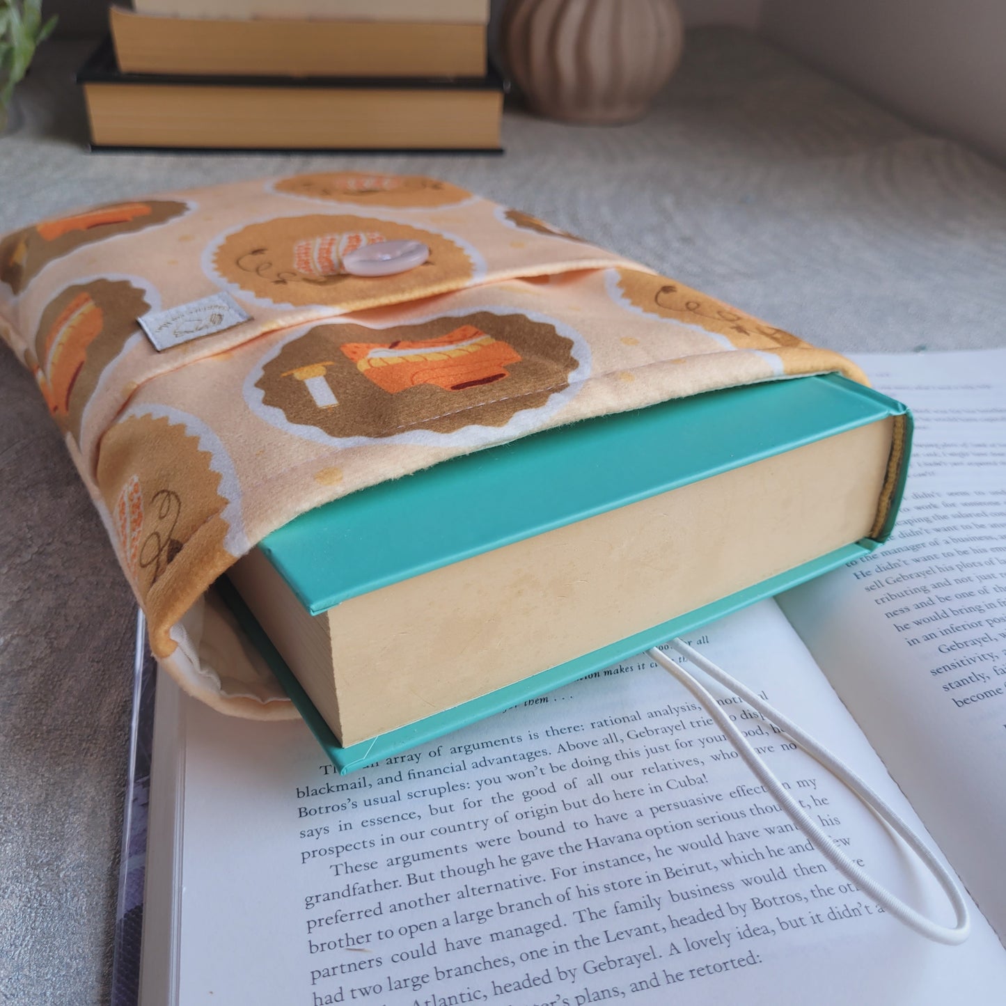 Book sleeve " Cozy " Viaggare coi libri