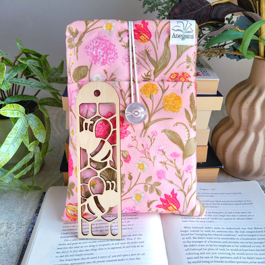 Комплект книжен джоб и книгоразделител "Розов разкош"