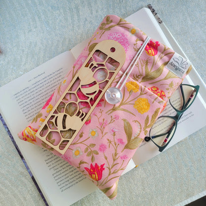 Комплект книжен джоб и книгоразделител "Розов разкош"