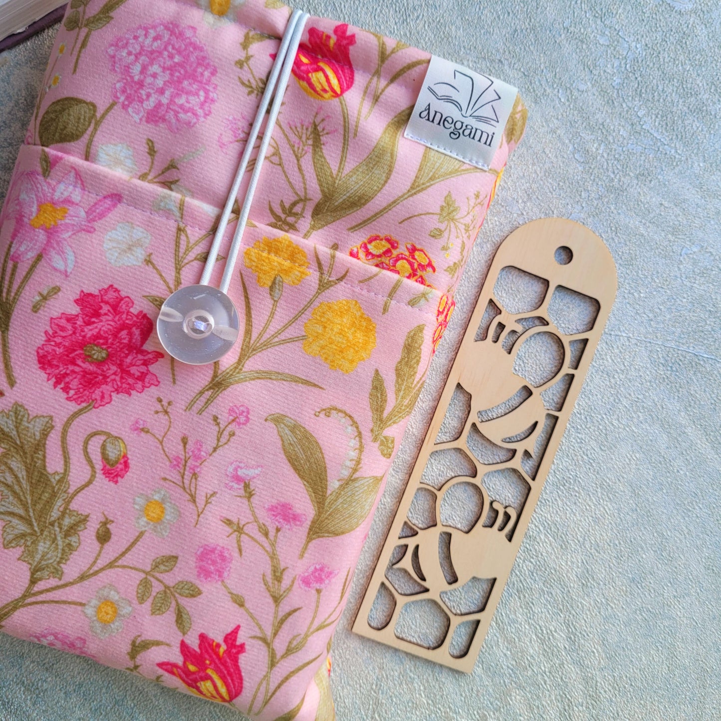 Комплект книжен джоб и книгоразделител "Розов разкош"