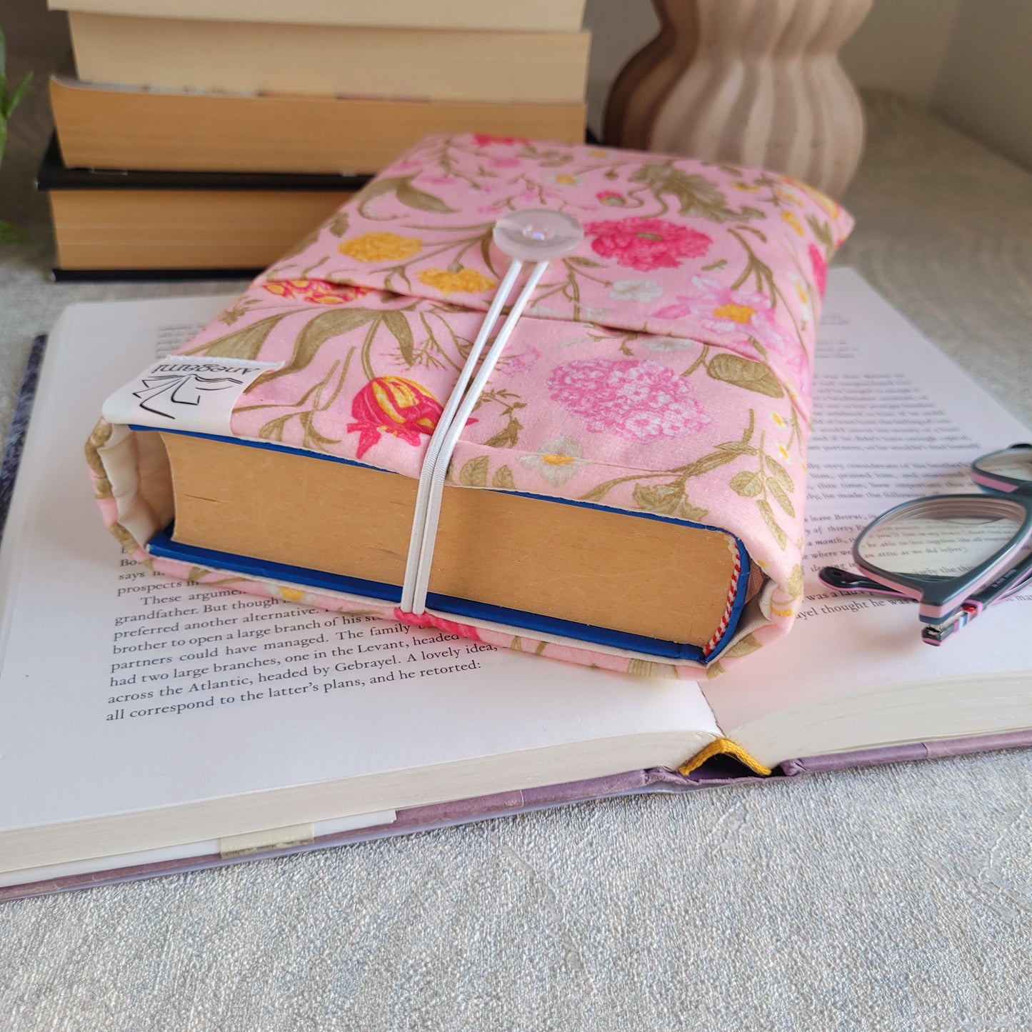 Комплект книжен джоб и книгоразделител "Розов разкош"