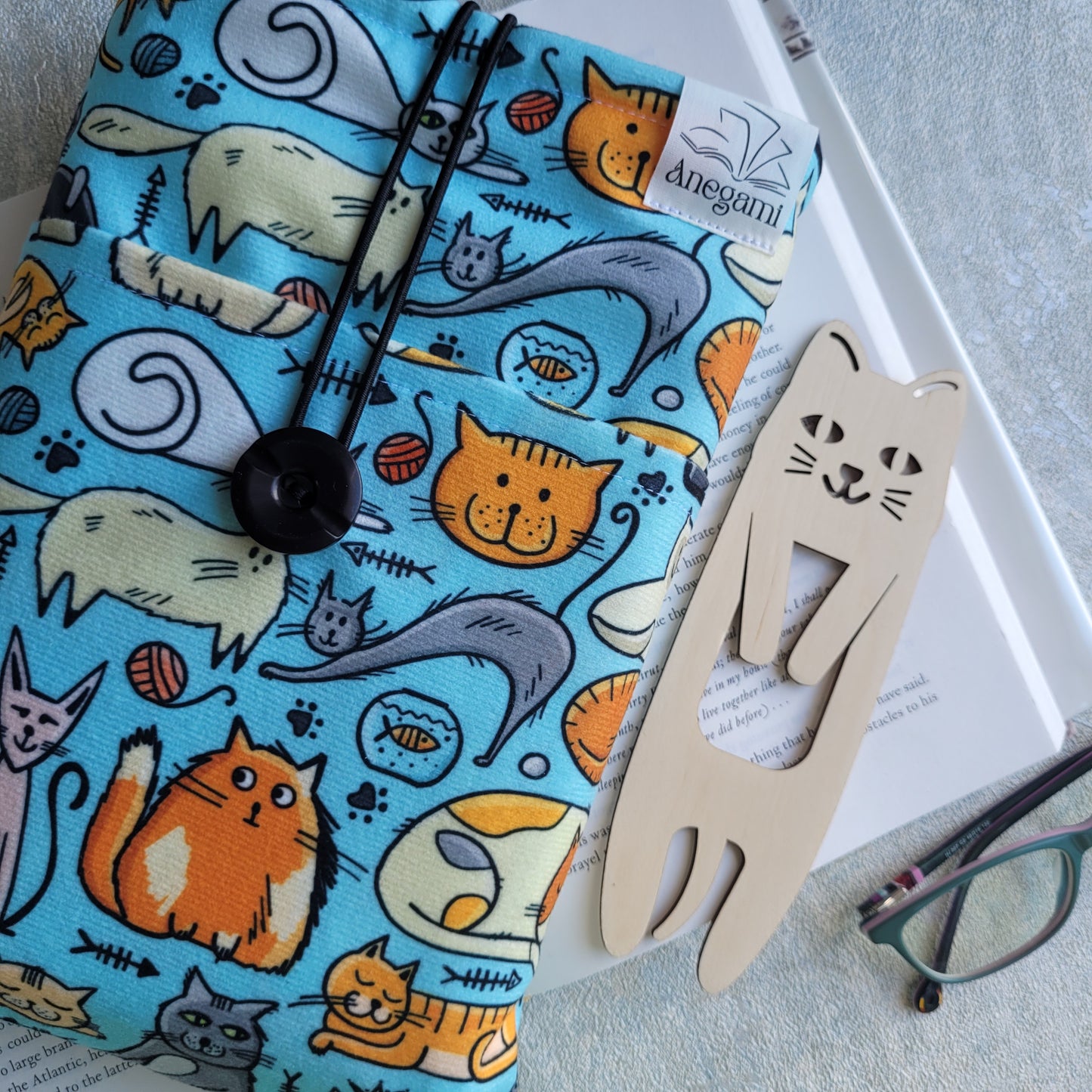 Комплект книжен джоб и книгоразделител " Котки "