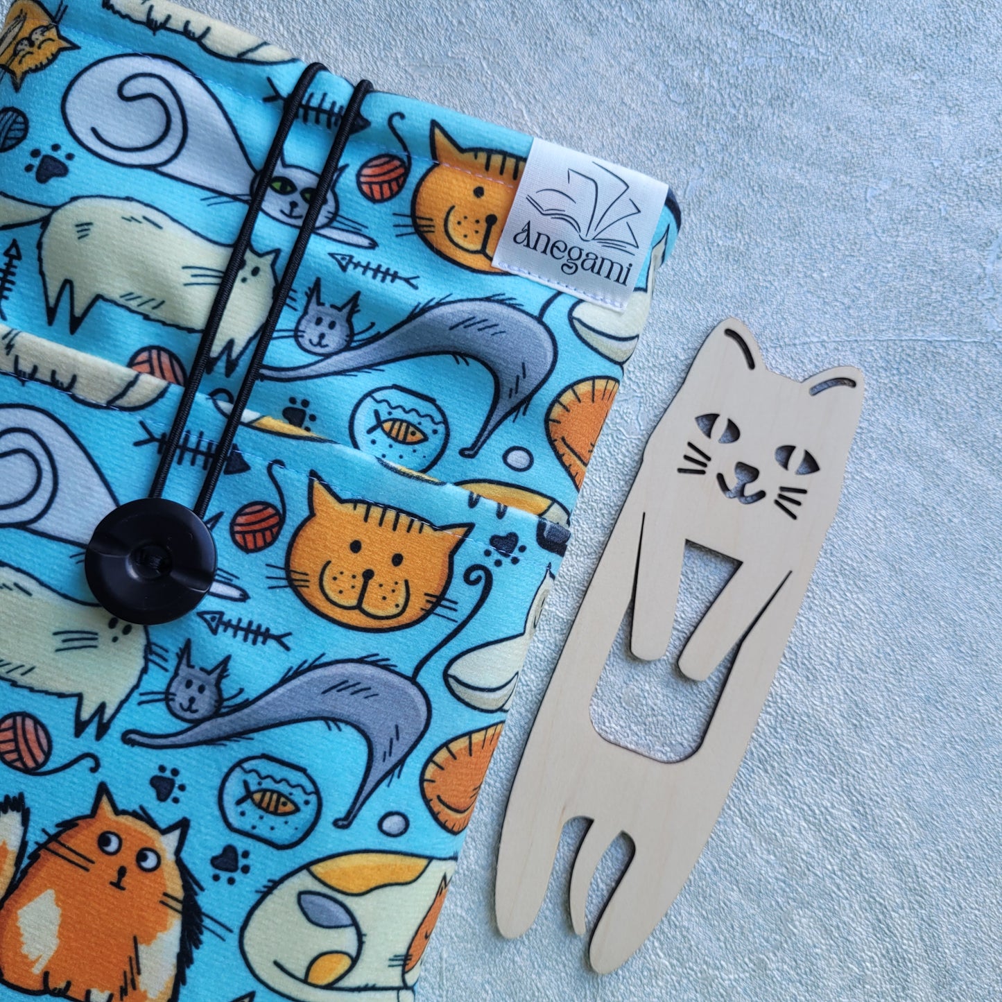 Комплект книжен джоб и книгоразделител " Котки "