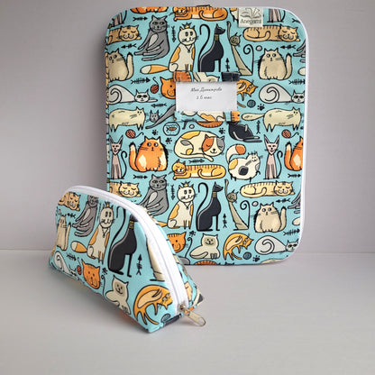 Комплект папка и несесер " Диви Котки "