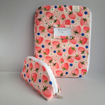 Комплект папка и несесер " Ягоди "