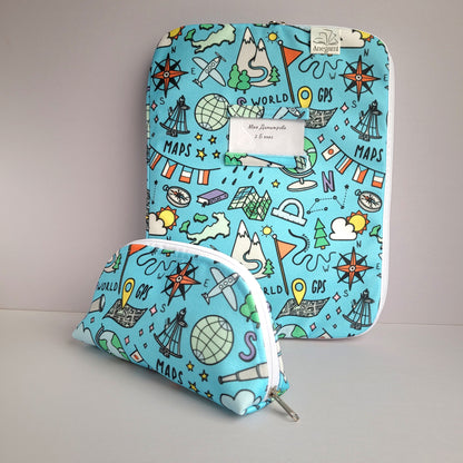 Комплект папка и несесер " География"