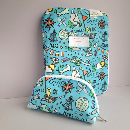 Комплект папка и несесер " География"