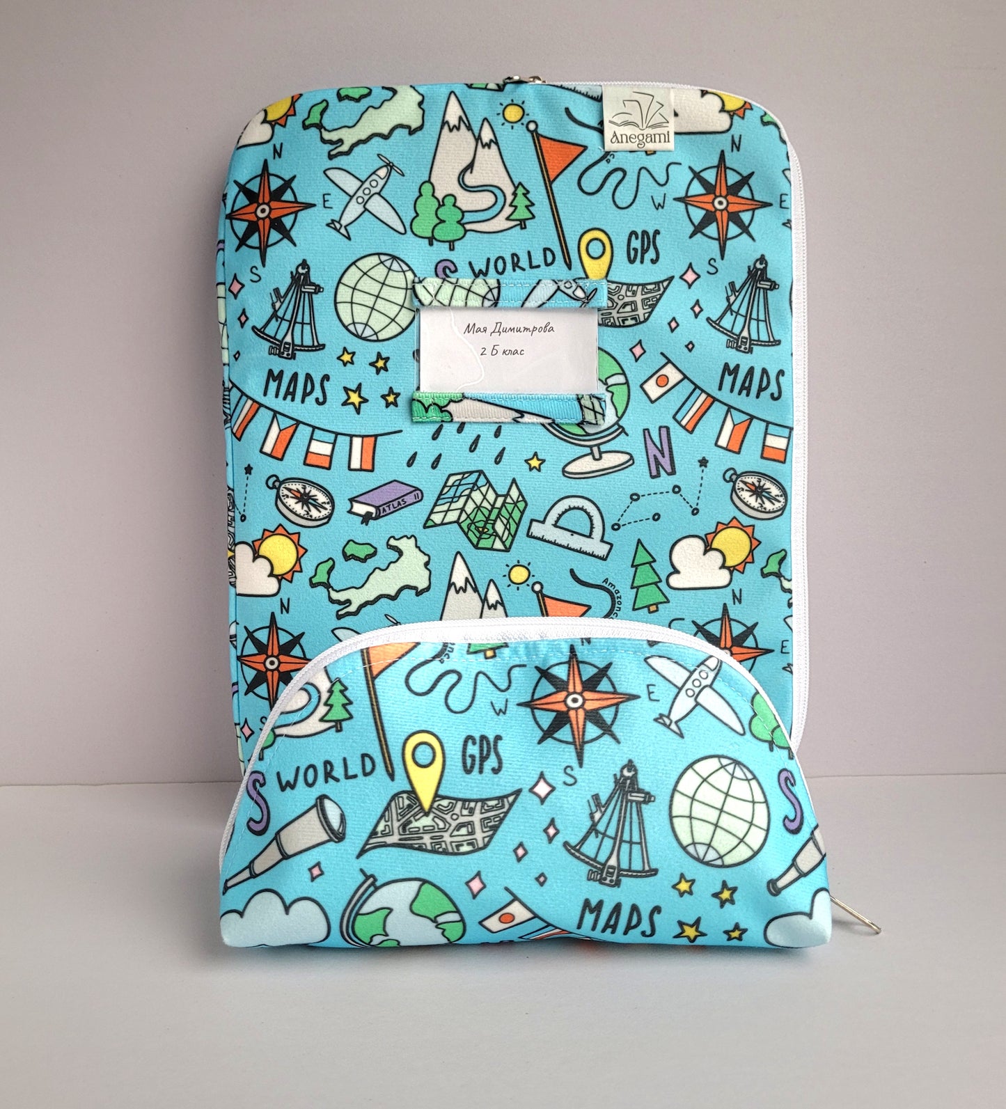 Комплект папка и несесер " География"