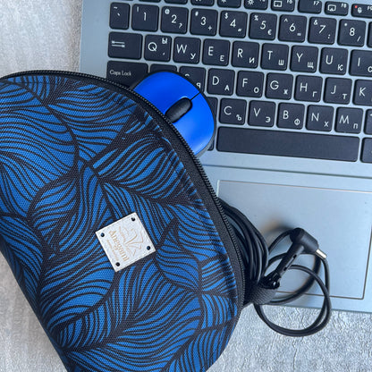 Cable and Mouse Pouch “Stylish Blue”