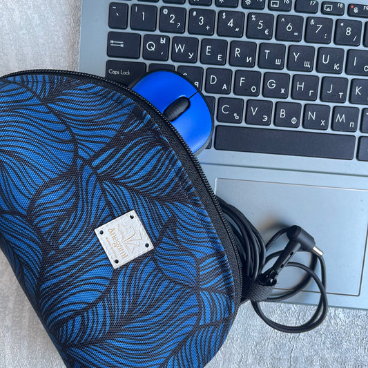 Custodia per caricabatterie e mouse "Blu elegante"