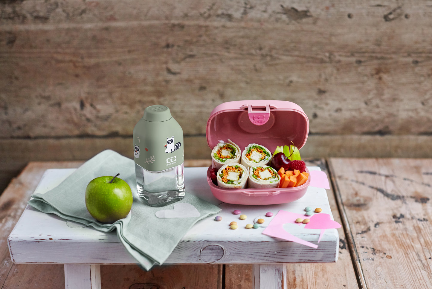 Monbento Positive S Racoon- детска бутилка за вода 330 мл.