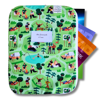 Папка за учебници от текстил „Горско приключение“