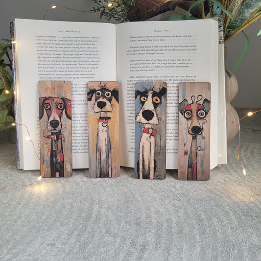 The Dog Gallery дървен книгоразделител – артистично куче