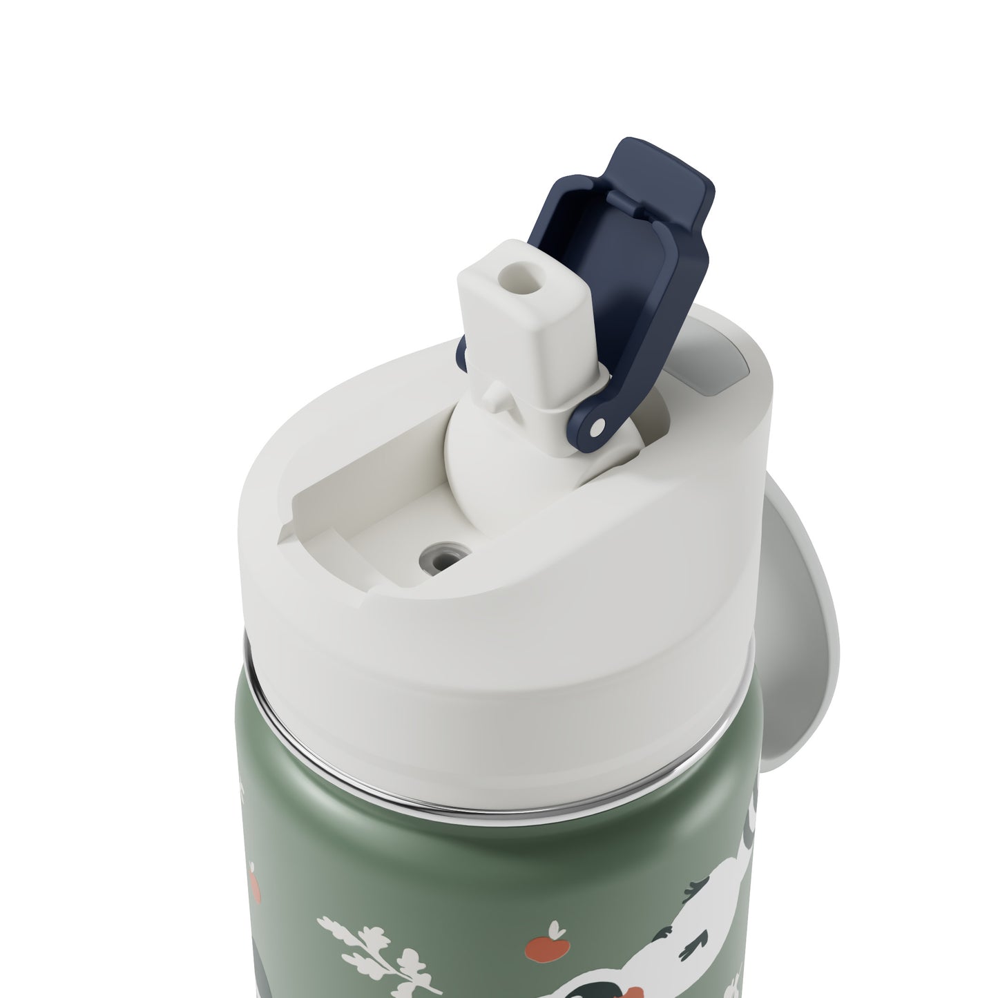 Детска 2-в-1 бутилка за напитки и хапване Twisty Racoon